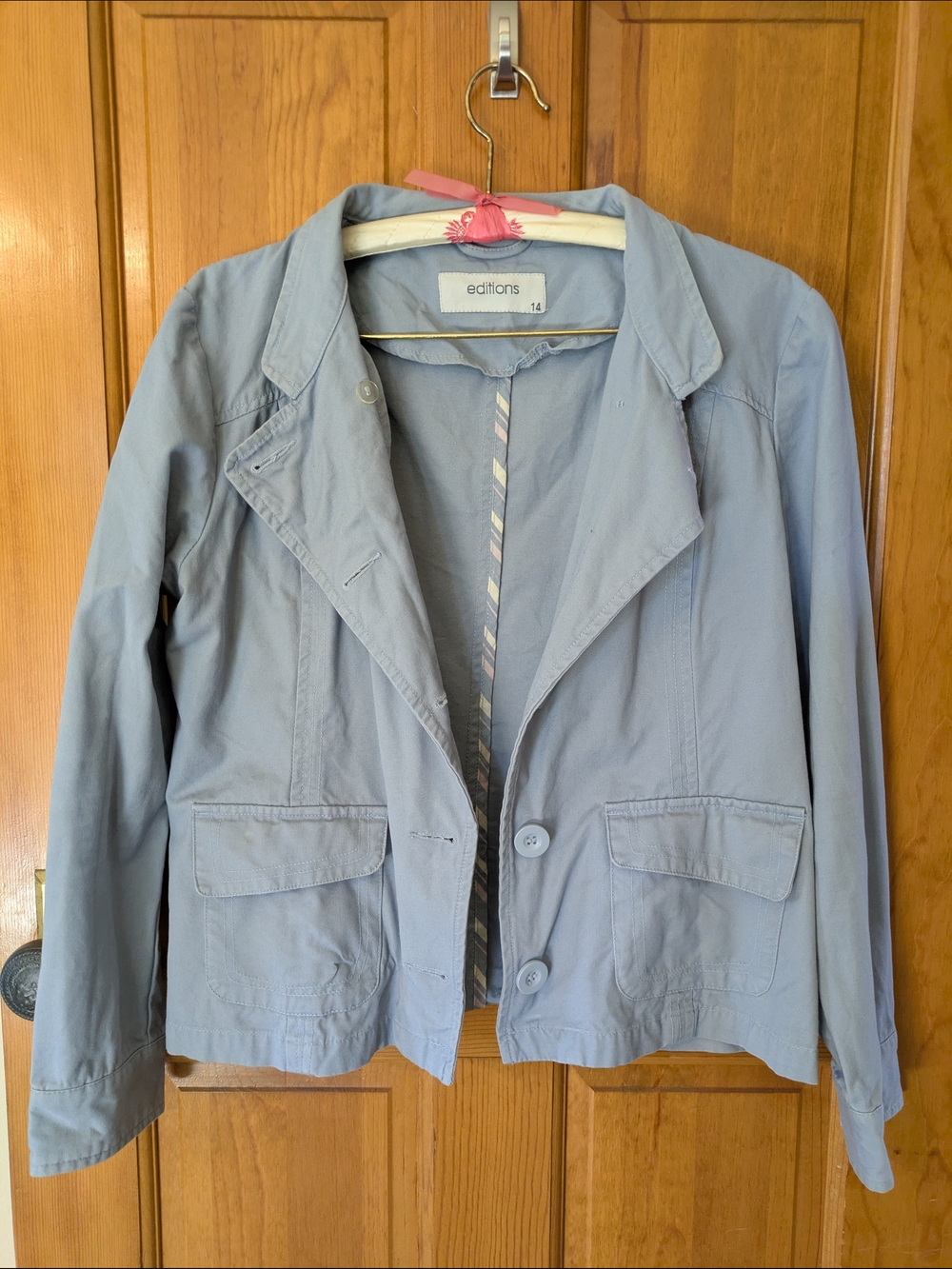 Editions Light Blue Casual Women's Jacket
